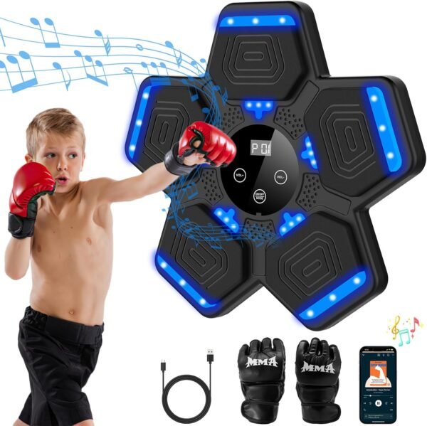 Máquina de boxeo musical con guantes de boxeo 2024